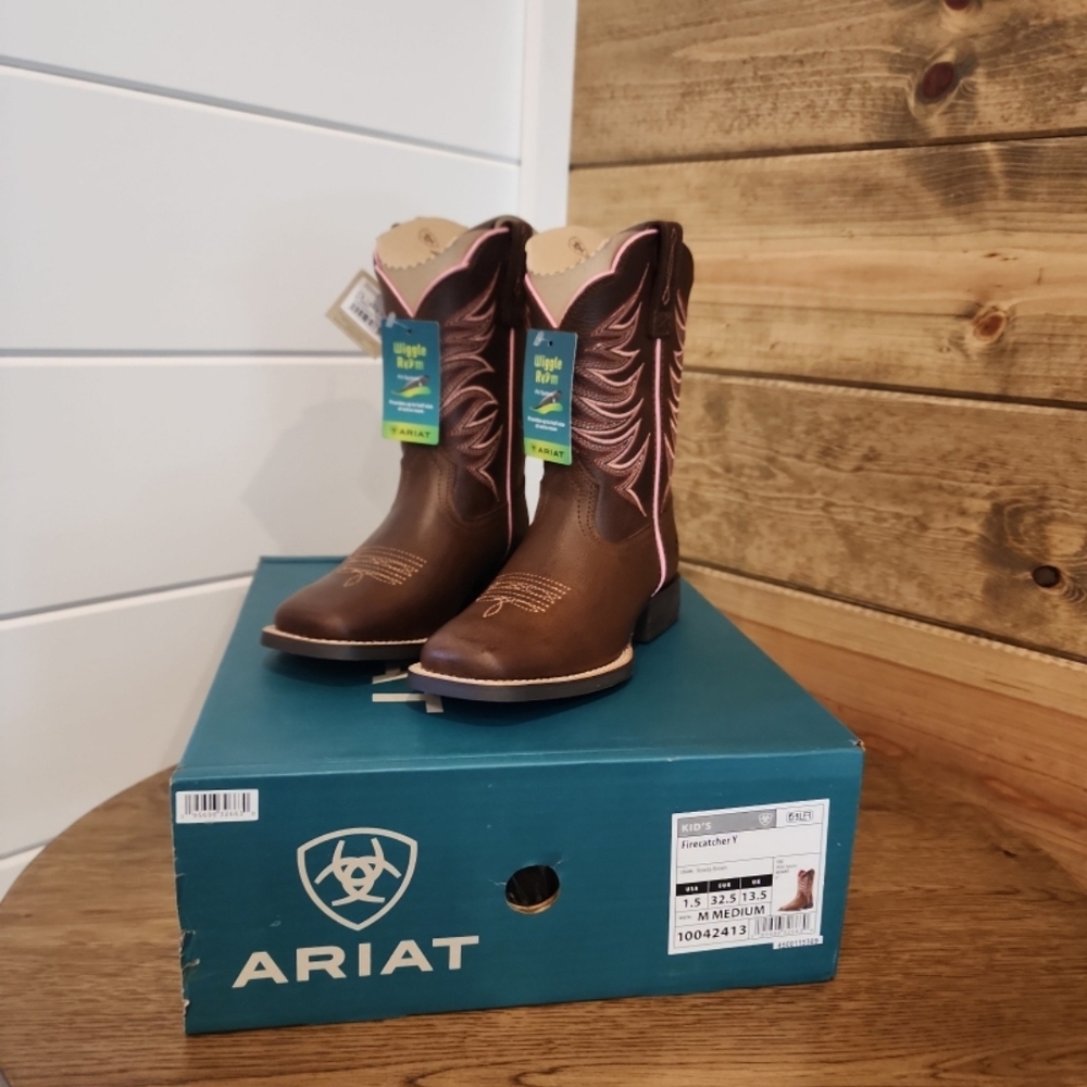 Ariat Kids Boots Firecatcher Y - Brown and Pink